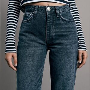 rag & bone Charcoal Straight Jeans